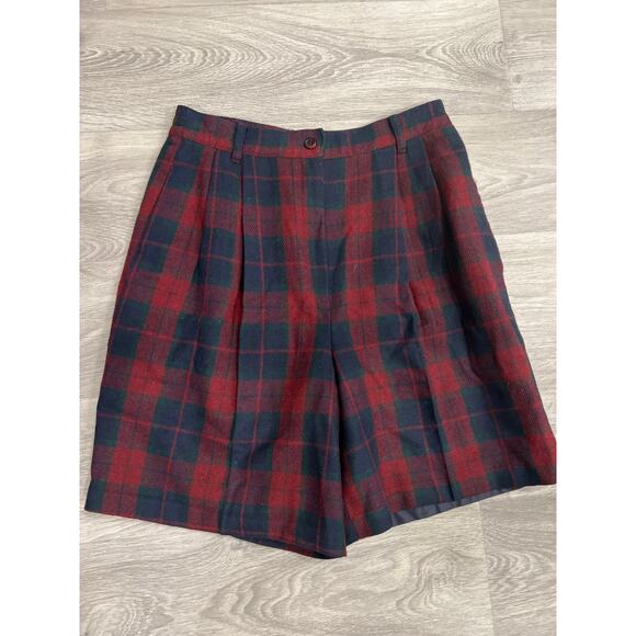 Sag Harbor Pants - Vintage Sag Harbor size 8 wool blend plaid shorts